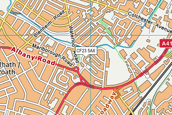 CF23 5AX map - OS VectorMap District (Ordnance Survey)