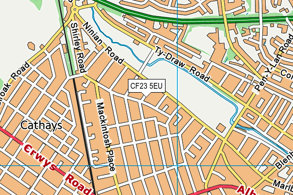 CF23 5EU map - OS VectorMap District (Ordnance Survey)