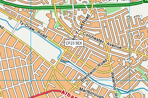 CF23 5EX map - OS VectorMap District (Ordnance Survey)