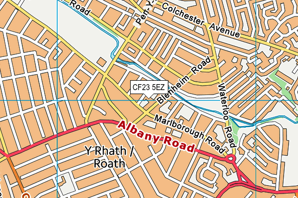 CF23 5EZ map - OS VectorMap District (Ordnance Survey)