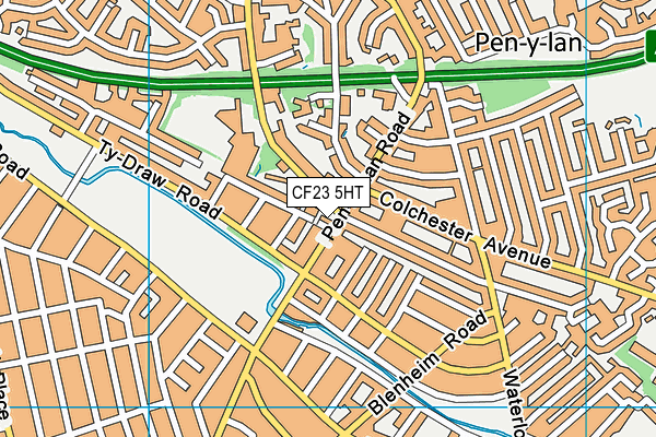 CF23 5HT map - OS VectorMap District (Ordnance Survey)