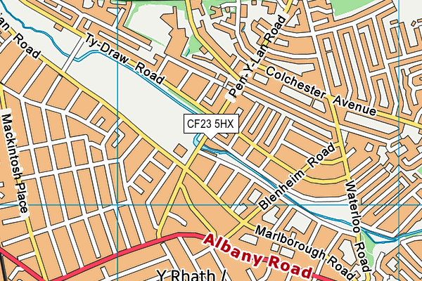 CF23 5HX map - OS VectorMap District (Ordnance Survey)
