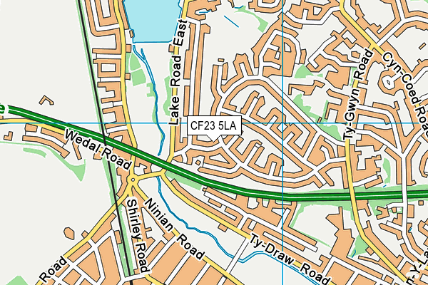 CF23 5LA map - OS VectorMap District (Ordnance Survey)