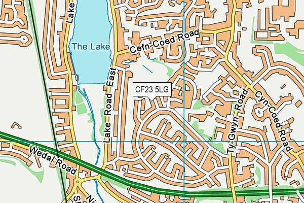 CF23 5LG map - OS VectorMap District (Ordnance Survey)