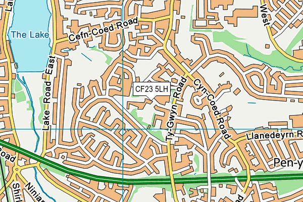 CF23 5LH map - OS VectorMap District (Ordnance Survey)