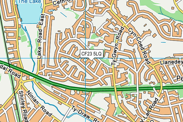 CF23 5LQ map - OS VectorMap District (Ordnance Survey)
