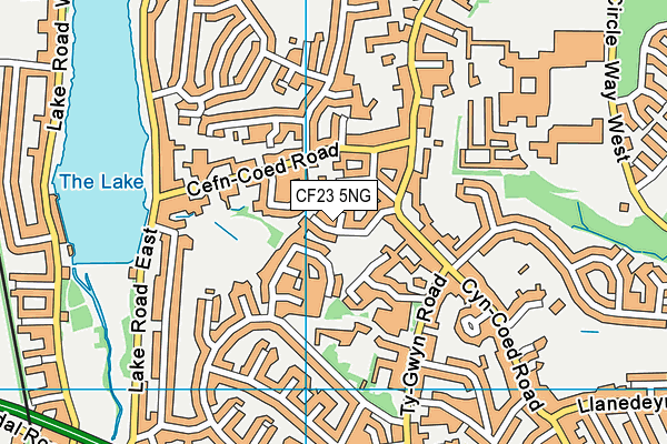 CF23 5NG map - OS VectorMap District (Ordnance Survey)