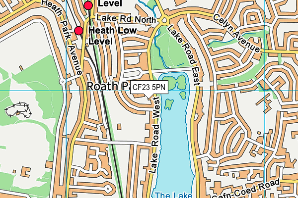 CF23 5PN map - OS VectorMap District (Ordnance Survey)