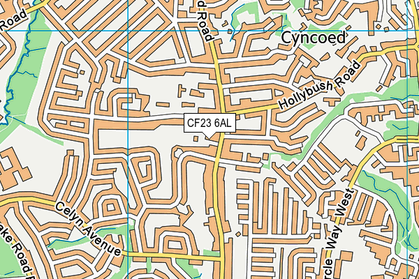 CF23 6AL map - OS VectorMap District (Ordnance Survey)
