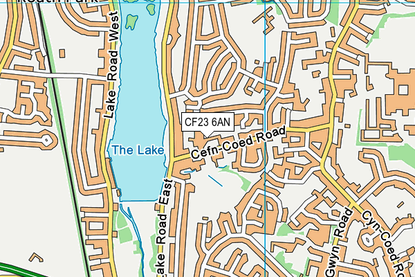 CF23 6AN map - OS VectorMap District (Ordnance Survey)