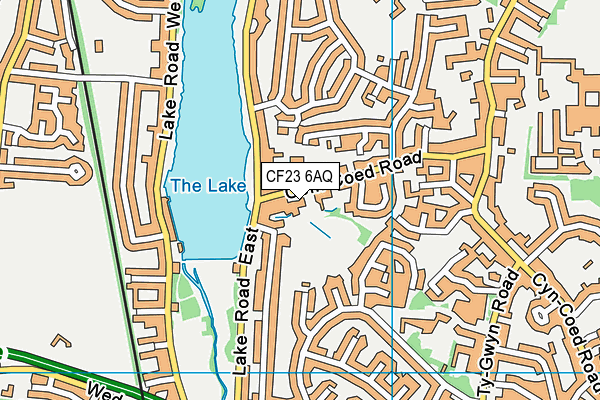 CF23 6AQ map - OS VectorMap District (Ordnance Survey)