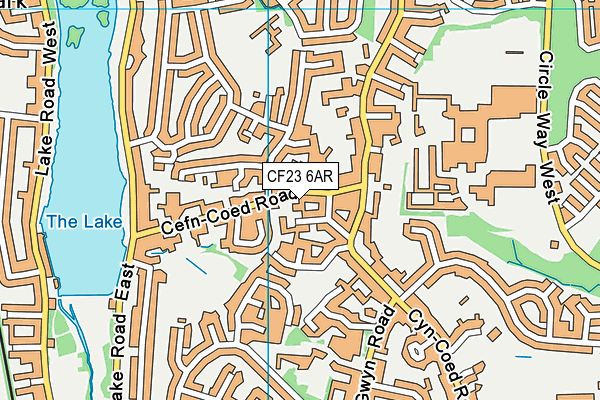 CF23 6AR map - OS VectorMap District (Ordnance Survey)