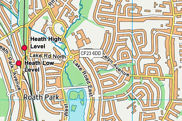 CF23 6DD map - OS VectorMap District (Ordnance Survey)