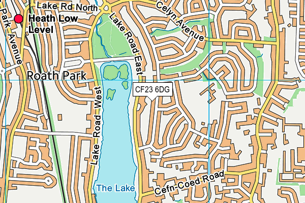 CF23 6DG map - OS VectorMap District (Ordnance Survey)