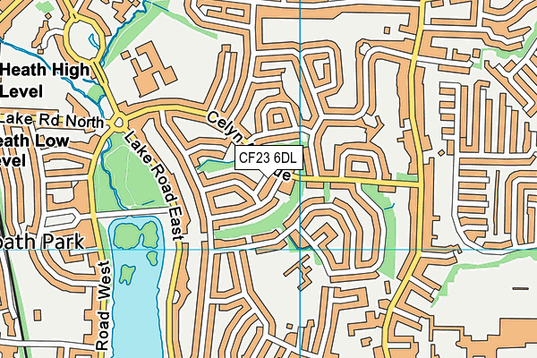 CF23 6DL map - OS VectorMap District (Ordnance Survey)