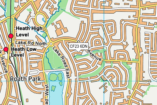 CF23 6DN map - OS VectorMap District (Ordnance Survey)