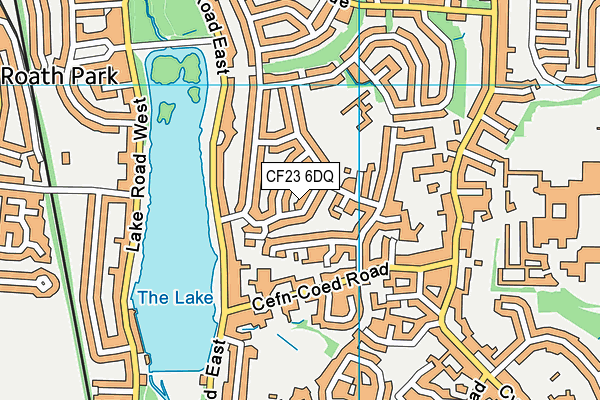 CF23 6DQ map - OS VectorMap District (Ordnance Survey)