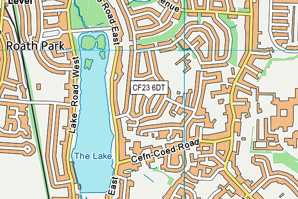 CF23 6DT map - OS VectorMap District (Ordnance Survey)