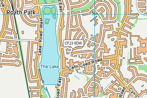 CF23 6DW map - OS VectorMap District (Ordnance Survey)