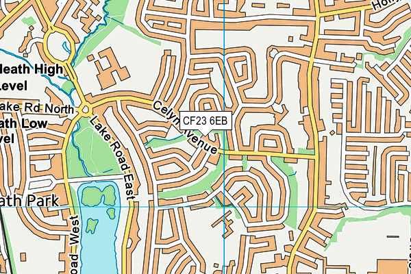 CF23 6EB map - OS VectorMap District (Ordnance Survey)