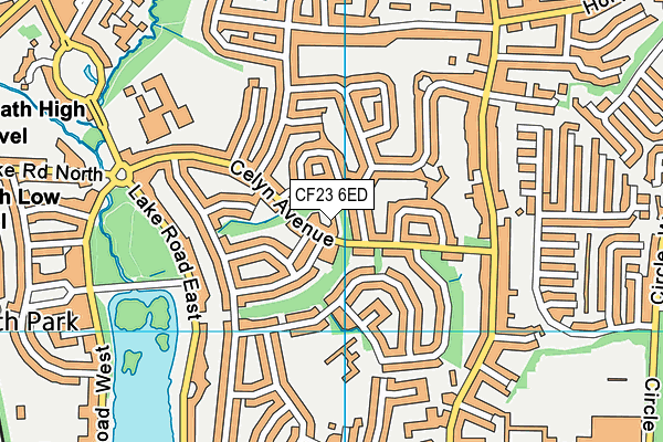 CF23 6ED map - OS VectorMap District (Ordnance Survey)