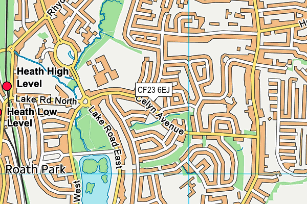 CF23 6EJ map - OS VectorMap District (Ordnance Survey)