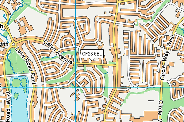 CF23 6EL map - OS VectorMap District (Ordnance Survey)