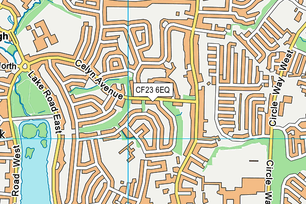CF23 6EQ map - OS VectorMap District (Ordnance Survey)