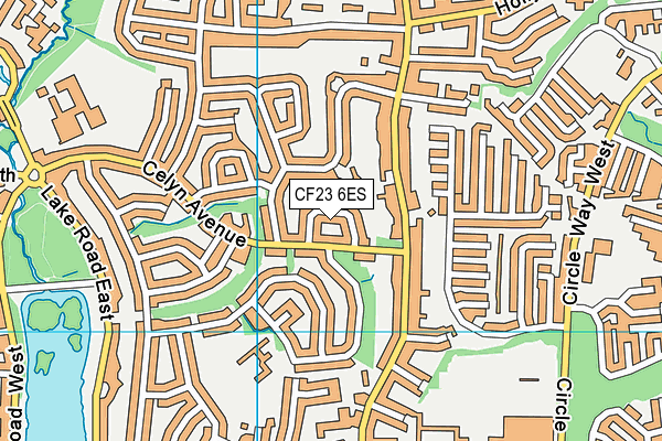 CF23 6ES map - OS VectorMap District (Ordnance Survey)