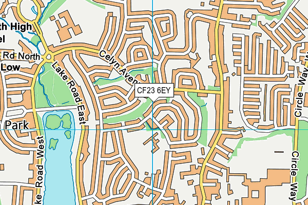 CF23 6EY map - OS VectorMap District (Ordnance Survey)