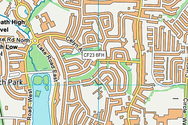 CF23 6FH map - OS VectorMap District (Ordnance Survey)