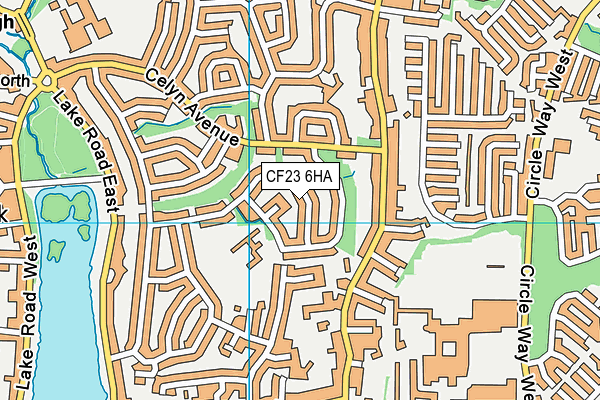 CF23 6HA map - OS VectorMap District (Ordnance Survey)