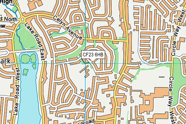 CF23 6HB map - OS VectorMap District (Ordnance Survey)