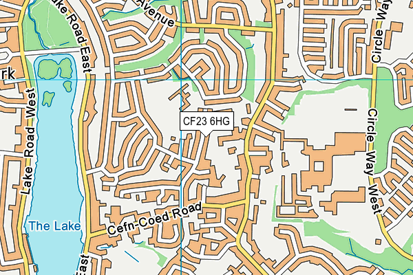 CF23 6HG map - OS VectorMap District (Ordnance Survey)