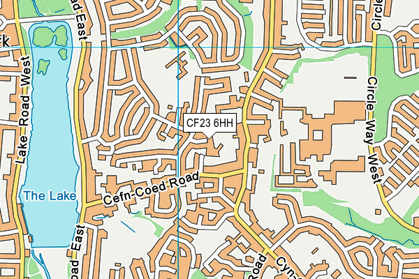 CF23 6HH map - OS VectorMap District (Ordnance Survey)