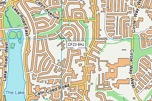 CF23 6HJ map - OS VectorMap District (Ordnance Survey)
