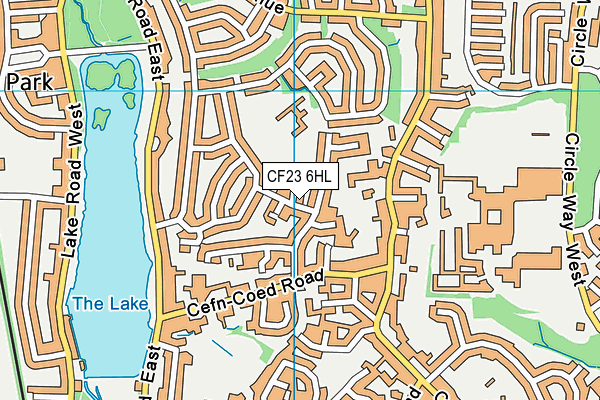 CF23 6HL map - OS VectorMap District (Ordnance Survey)