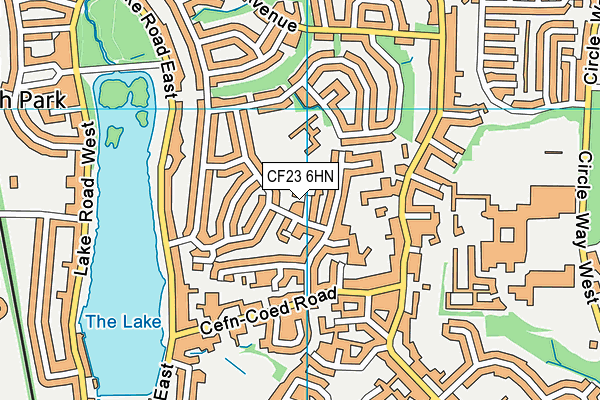 CF23 6HN map - OS VectorMap District (Ordnance Survey)