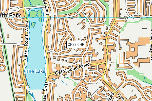 CF23 6HP map - OS VectorMap District (Ordnance Survey)