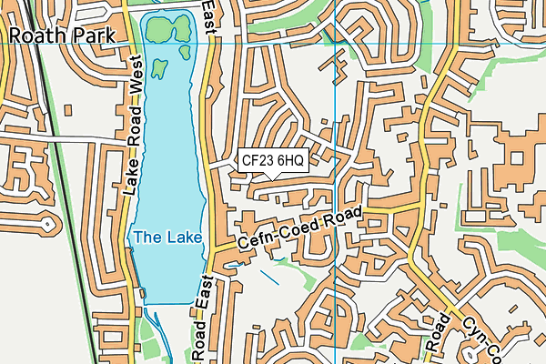 CF23 6HQ map - OS VectorMap District (Ordnance Survey)