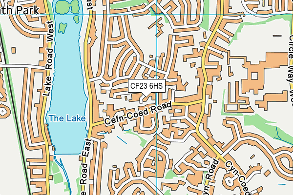 CF23 6HS map - OS VectorMap District (Ordnance Survey)