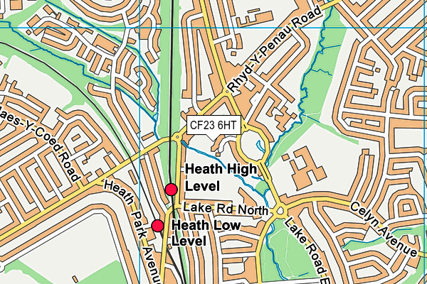 CF23 6HT map - OS VectorMap District (Ordnance Survey)