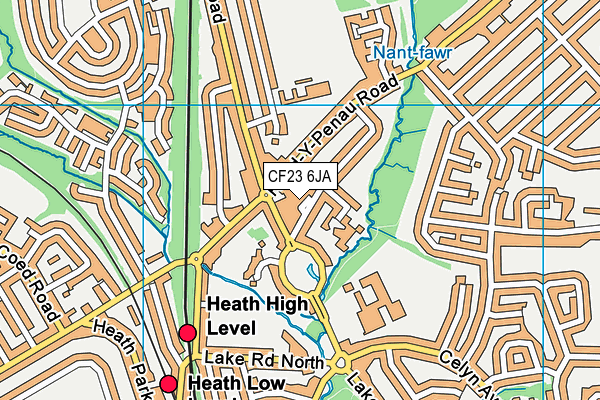 CF23 6JA map - OS VectorMap District (Ordnance Survey)