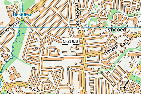 CF23 6JB map - OS VectorMap District (Ordnance Survey)