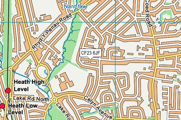 CF23 6JF map - OS VectorMap District (Ordnance Survey)