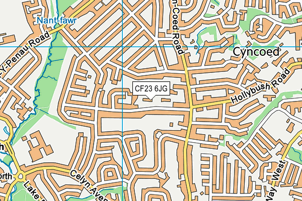 CF23 6JG map - OS VectorMap District (Ordnance Survey)