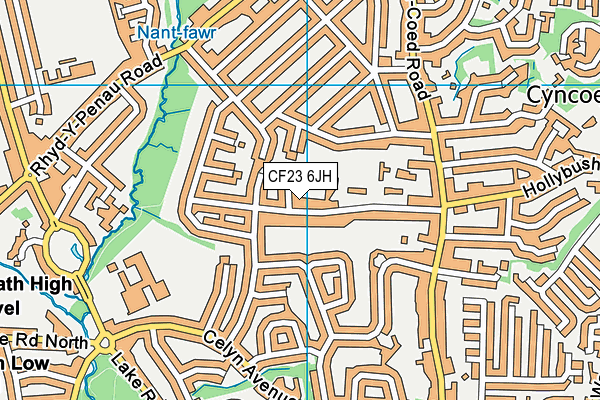 CF23 6JH map - OS VectorMap District (Ordnance Survey)