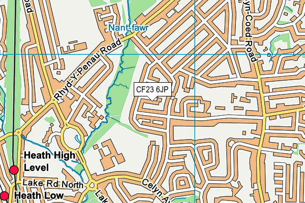 CF23 6JP map - OS VectorMap District (Ordnance Survey)