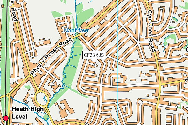 CF23 6JS map - OS VectorMap District (Ordnance Survey)