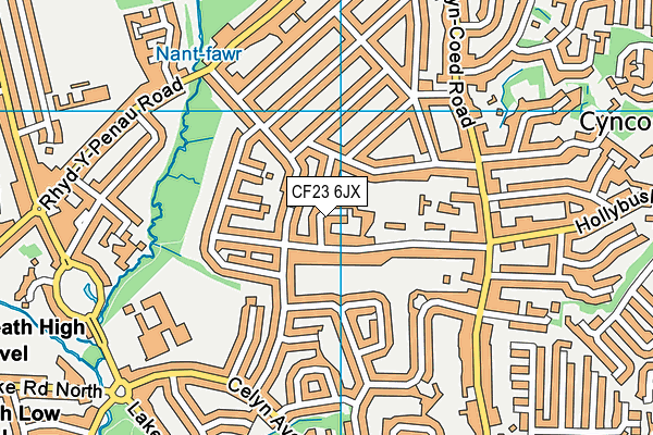 CF23 6JX map - OS VectorMap District (Ordnance Survey)